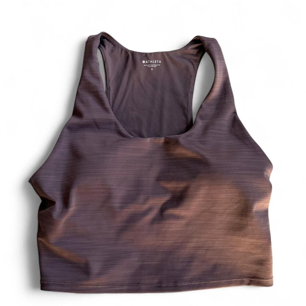 Athleta Purple Padded Crop Racerback Tank Top - Size Small